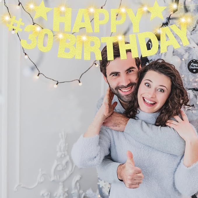 175Pcs DIY Letter Banner Glitter Customizable Banner DIY Happy Birthday Letters 0-9 Numbers Light Rope Kit Custom Personalized Banners Decor Birthday Party Decorations Supplies(Dazzling Champagne Glod)