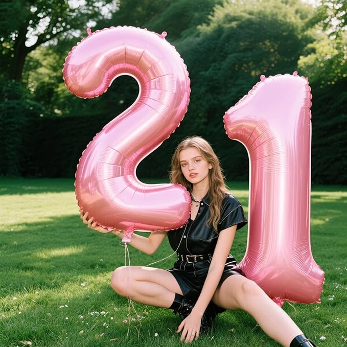 40 Inch Pearlescent Pink Number 12 Balloon Number 12 Balloon 40 Inch,12th Birthday Party Decorations for Boy or Girl Huge Mylar Anniversary Party Supplies