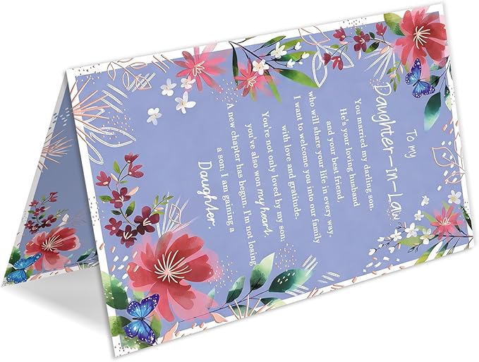 Daughter In Law Birthday Card, Happy Birthday Card Gifts for Daughter-in-Law