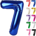 Night Blue Number 7 Balloon 40 Inch, 7 Balloon Number, 7th Birthday Decorations, Night Blue Party Supplies for Boys Girls