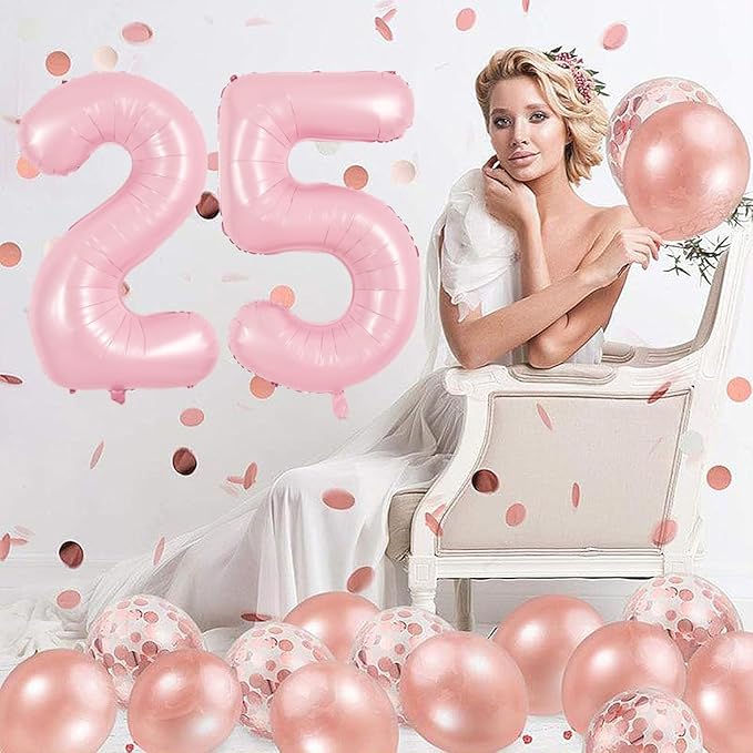TONIFUL 40 Inch Pastel Pink Number 5 Balloon Balloon Big Pink Digital 5 Balloon for Girl's Birthday Party Wedding Bridal Shower Engagement Anniversary Photo Shoot Supplies
