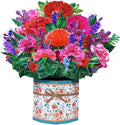 Carnation Bouquet Pop Up Card, Flower 3D Greeting Card with Envelope for Any Occasion, Birthday, Mother's Day, Anniversary, Valentines Day, Foldable Flower Cards for Mother or Loved Ones