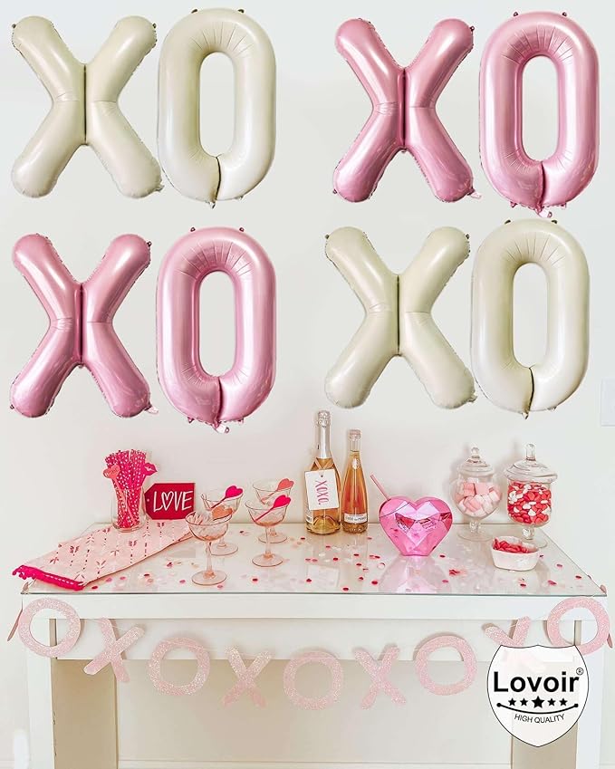 40 Inch Pink Letter H Balloons - Foil Mylar Helium Alphabet for Birthday Party Supplies, Anniversary Event Celebration Decorations
