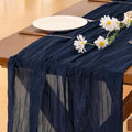 Socomi 10pcs Navy Blue Easter Spring Cheesecloth Table Runner Boho Rustic Gauze 120 inch 10FT Cheese Cloth Runner for Wedding Party Baby Shower Birthday Home Decor Holiday Decorations