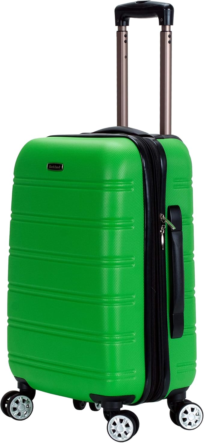 Rockland Melbourne Hardside Expandable Spinner Wheel Luggage, Carry-On 20", Green