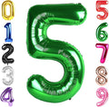 40 Inch Dark Green Number 5 Balloon, Giant 5 Number Balloons for 5th Birthday Decorations, Party Supplies for Baby Boy Girl, Dark Green Party Decor