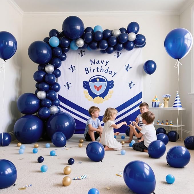Navy Blue Balloons Latex Party Dark Blue 160 Pack 5 inch Round Navy Balloons for Wedding Graduation Birthday Party Backdrop Decorations