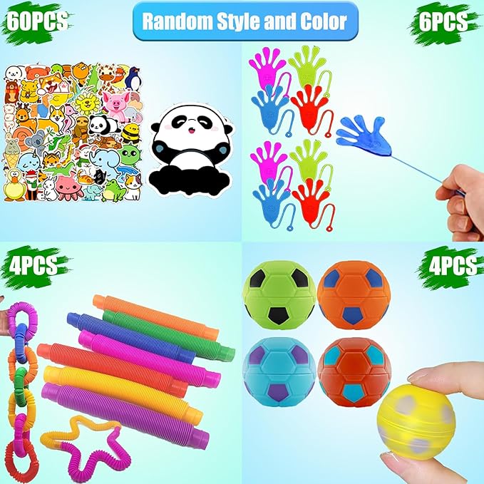 118 Pcs Fidget Toys for Kids, Stress Sensory Toys Pack Party Favors Kids Anxiety Autism ADHD, Treasure Box Classroom Prizes, Pinata Fillers Goodie Bags Stuffers Gift Bag