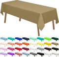 PARTY ULYJA Gold Plastic Tablecloths 2 Pack Solid Disposable Table Covers 54 x 108 Inch Golden PEVA Table Cloths for BBQ Picnic Birthday Wedding Banquet Parties 8 ft Rectangle Table Use