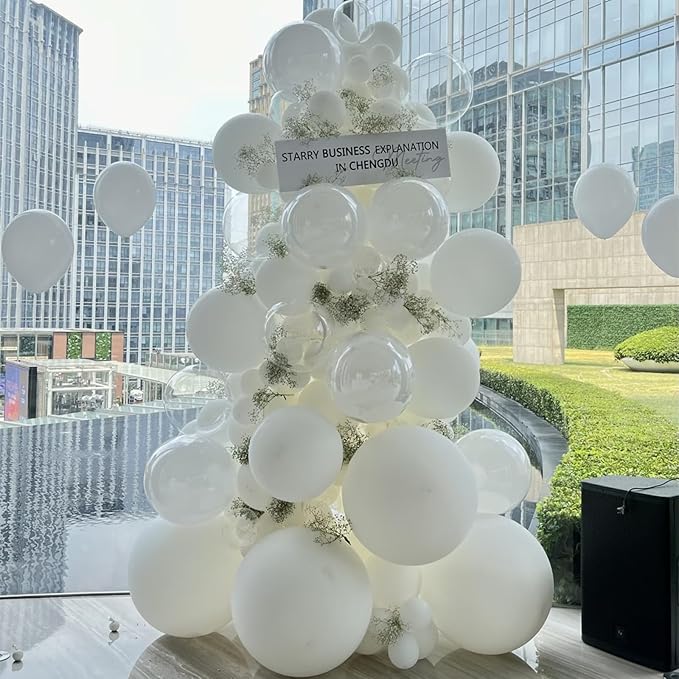 45 Pcs White Big Balloons 18 Inch Bulk Latex Balloon for Birthdays Weddings Party Decorations