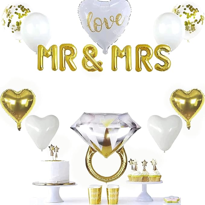 Letter Balloons Gold Party Balloon - 40 Inch Large Gold Letter S Balloon, Letter Balloon Birthday Decorations, Balloon for Women Men Anniversary Party Decorations Supplies