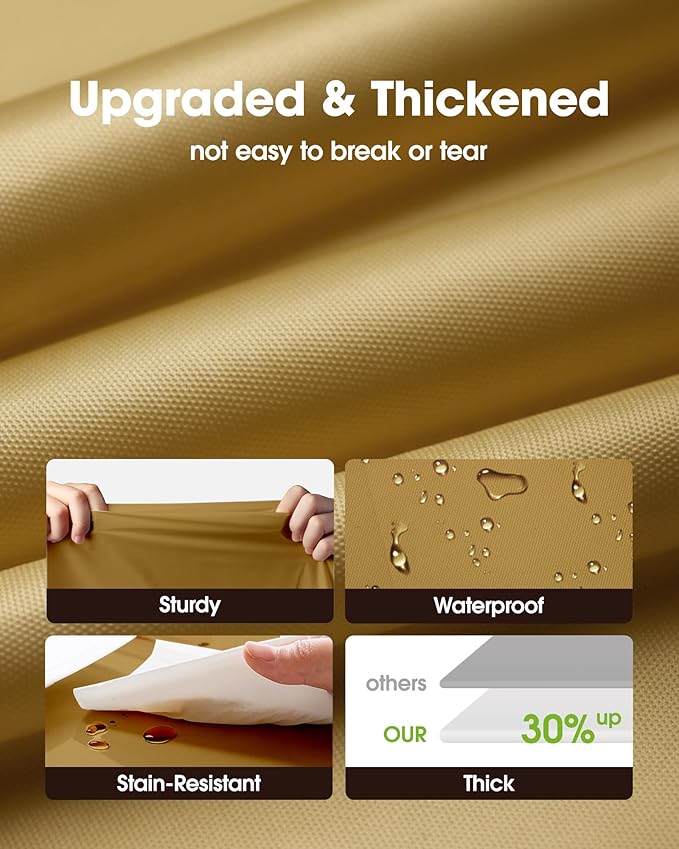 Pureegg Plastic Table Cloth Disposable 6 Pack, 54 x 108 Inch Table Cloths, Graduation Decorations, Thanksgiving, Christmas Tablecloths, Rectangle, Plastic Cover, Waterproof, Gold