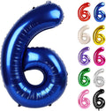 Night Blue Number 6 Balloon 40 Inch, 6 Balloon Number, 6th Birthday Decorations, Night Blue Party Supplies for Boys Girls
