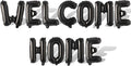 2 Set 22Pcs Black WELCOME HOME Letter Balloons 16in Balloon Foil Letter Decorations Party Decor Black Letter Balloons WELCOME HOME Party Supplies