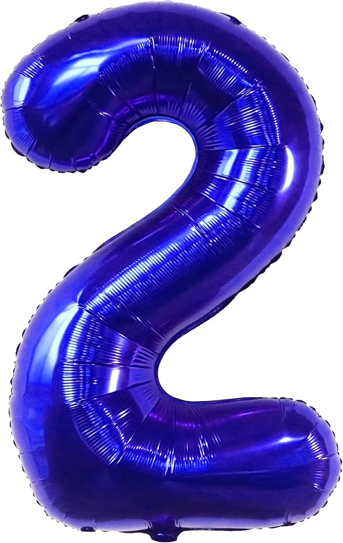 KatchOn, Giant, Royal Blue 2 Balloon - 40 Inch | Royal Blue Number Balloons 2 | Baby Shark Balloons 2nd Birthday Decorations for Boys | 2 Year Old Balloons for 2 Year Old Birthday Decorations Boy