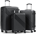 Luggage Sets 3 Piece, ABS Hardside Suitcase Set (20/24/28) with Spinner Wheels, TSA Security Lock, Airline-Approved Carry-On & Lightweight Large Checked Luggage for Business, Travel, Family Vacations