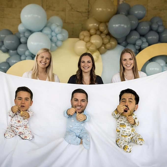 Baby Shower Games Party Favors Feed Me Baby Shower Games for Funny Bridal Party Activities for Gender Reveal Boy Girl Banner Backdrop Background Decoration Photo Props, Fit 3 Peple