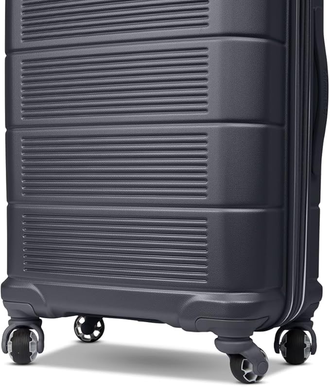 American Tourister Stratum 2.0 Expandable Hardside Luggage with Spinner Wheels, 28-Inch Checked-Large, Charcoal