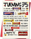 Funny 75th Birthday Card for Women Men, Humor 75th Birthday Gifts for Him Her, Unique 75th Bday Decorations Ideas for Parents Grandparents