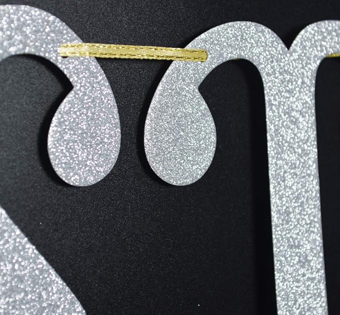We Still Do Banner for Wedding Anniversary Party Decorations Sign Photo Prop (Silver Glitter)