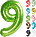 Light Green Number 9 Balloon 40 Inch, 9 Balloon Number, 9th Birthday Decorations, Light Green Party Supplies for Boys Girls