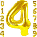 40 Inch Numbers Balloon, 4 Gold Ballon for 4th 14 40 44 Birthday Party, Balloon 4 Number for Graduations Wedding Party Baby Shower