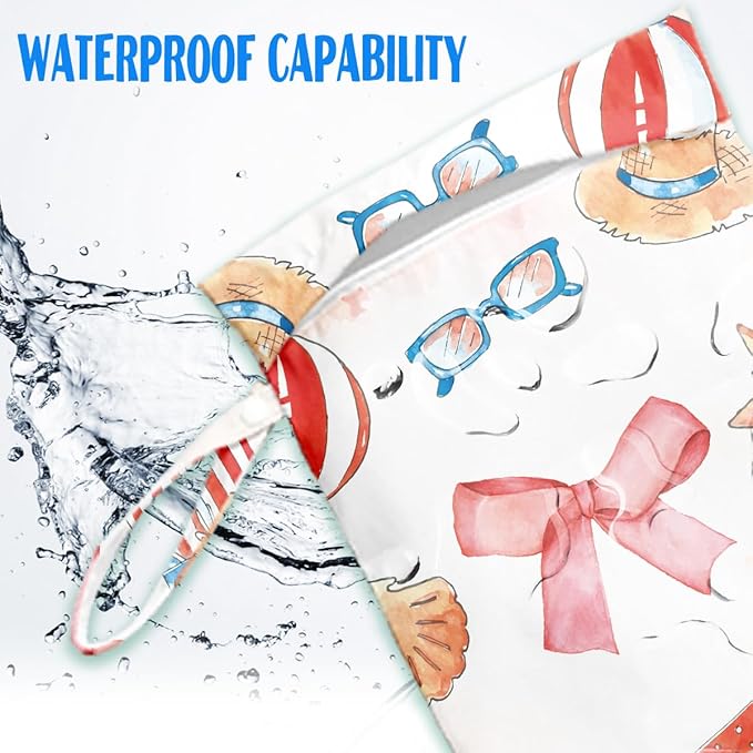 Beach Essentials, Wet Bag for Swimsuit Dirty Clothes Yoga Gym Diaper, Wet Dry Bag, Beach Vacation Essential for Travel Poor Bathing Summer Preppy Gifts
