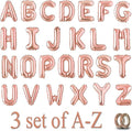 78pcs Letter Balloons Rose Gold Custom Alphabet Balloons Party Supplies for Birthday Shower Personalized Phrase Word Name Banner 16 Inch A-Z Letter Decor (3 Set)
