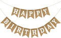 Anwyll Happy Birthday Banner - NO DIY Burlap Happy Birthday Banner Sign Happy Birthdays Party Decoration Happy Birthdays Banners Bunting for Women Men Girl Boy Celebration Party Backdrops (Brown)