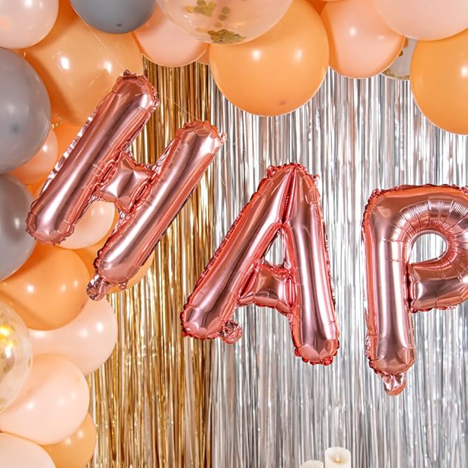 Restaurantware-Balloonify 16 Inch Letter Balloon, 1 Alphabet Party Balloon - Letter A, Self-Sealing, Rose Gold Foil Mylar Finish, Hanging Loop, Decoration For Birthday, Wedding, Or Graduation
