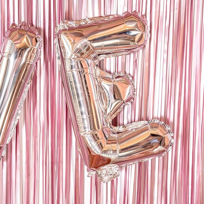 Restaurantware-Balloonify 16 Inch Letter Balloon, 1 Alphabet Party Balloon - Letter E, Self-Sealing, Silver Foil Mylar Finish, Hanging Loop, Decoration For Birthday, Wedding, Or Graduation