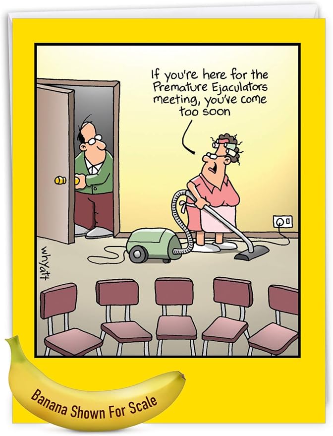 NobleWorks -1 Funny Birthday Card Inappropriate (8.5 x 11 Inch) - Humor Cartoon Bday Notecard with Envelope - Too Soon J8318BDG