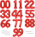 TONIFUL Number Balloons 16 Inch Red 2 Set 0-9 Number Mylar Foil Balloons 20 Pcs Custom digitalal for 2026 New Year Eve Birthday Party Engagement Graduations Anniversary Baby Shower Decor