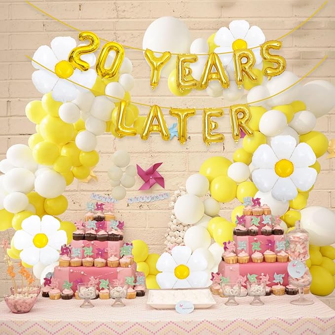 Gold 20 Years Later Letter Balloons 16in Balloon Foil Letter Decorations Party Decor Gold Letter Balloons 20 Years Later Party Supplies