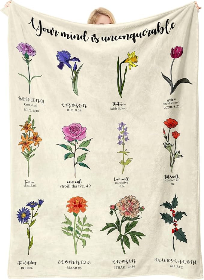 TEHALK Christian Gifts for Women Faith, Inspirational/Religious/Spiritual Gifts for Adults 50"x 60"