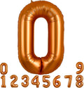 TONIFUL 40 Inch Orange Large Numbers Balloon 0-9 Birthday Party Decorations,Big Number 0 Foil Balloon Digital 0 for Birthday Party,Wedding, Bridal Shower,Engagement,Graduations,Anniversary,Baby Shower