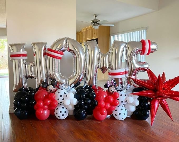 Silver Letter M Balloons 40 inch Large Alphabet M Balloons Silver Helium Foil Letter Balloon Banner for Birthday Party Anniversary Wedding Decoration