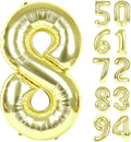 Champagne Gold 8 Balloon, Number Balloons 40 Inch, Light Gold 8th Birthday Decorations for Girls, Birthday Balloons, Light Gold Party Supplies, Number 8 Balloon