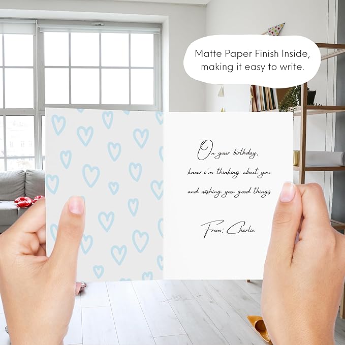 ALY LOU Mothers Day Card for Mom Mother Wife Stepmom Aunt Grandma Parents – Cute Funny Punny Greeting Card for Her from Daughter Son Husband – Blank Inside (Way to My Heart)