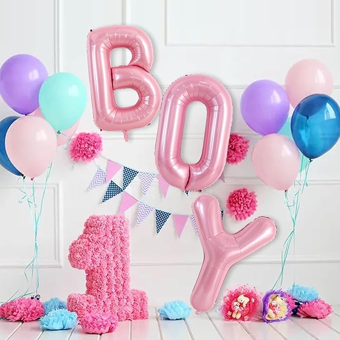TONIFUL 40 Inch Large Pink Letter O Balloons Giant Foil Mylar Alphabet Balloon for Birthday Party Anniversary Baby Shower Wedding Supplies Decorations