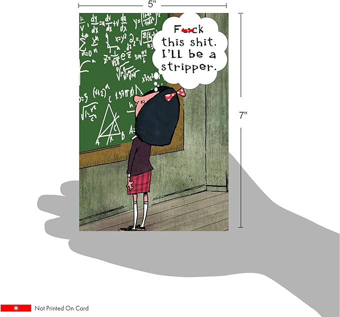 NobleWorks - 1 Funny Birthday Card for Women - Cartoon Humor for Birthdays, Stationery Joke (Buyer Discretion Advised) - I'll be a Dancer 4352