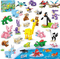 HOGOKIDS 20 Packs Party Favors for Kids, 60 Kinds of Mini Animals Toy Building Block Set for Easter Valentines Day Classroom Prizes Goodie Bag Stuffers Birthday Gifts for Boys Girls Ages 6-12+