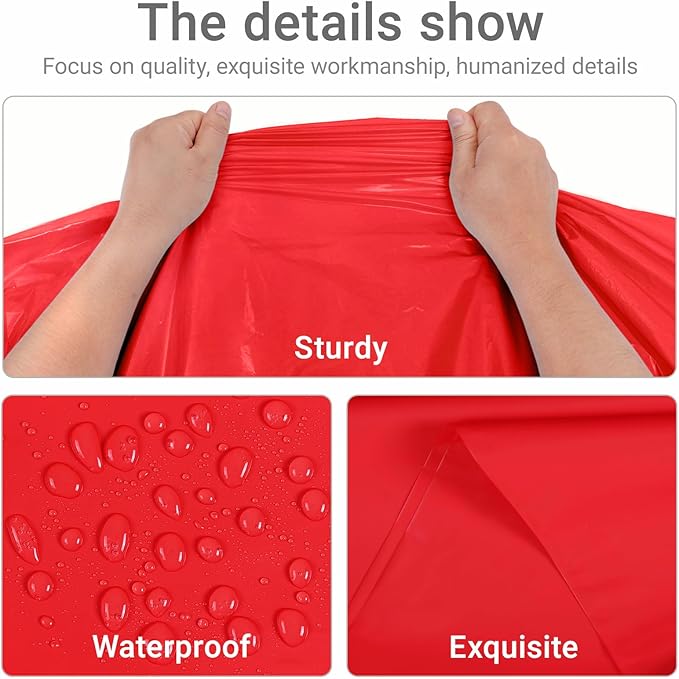 MRJ 12 Packs Red Disposable Tablecloths 54x108 Inch, Plastic Rectangle Table Cover for Wedding Valentine's Day and Christmas Day