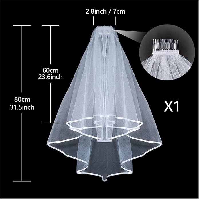 8 Pcs Bride to be Sash Veil Set Bachelorette Party Decorations 1 Bachelorette Veil, 1 Bride Sash and 6 Team Sashes