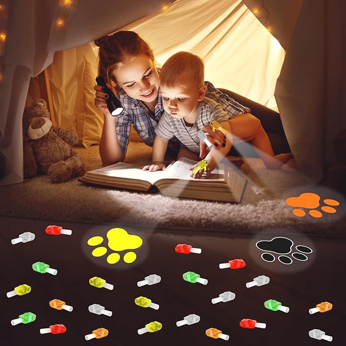 CHUNNIN 36 PCS Dog Birthday Party Favors Paw LED Light Up Finger Lights Glow in the Dark Party Bulk for Christmas Goodie Treat Bags Stuffers Puppy Theme Birthday Supplies