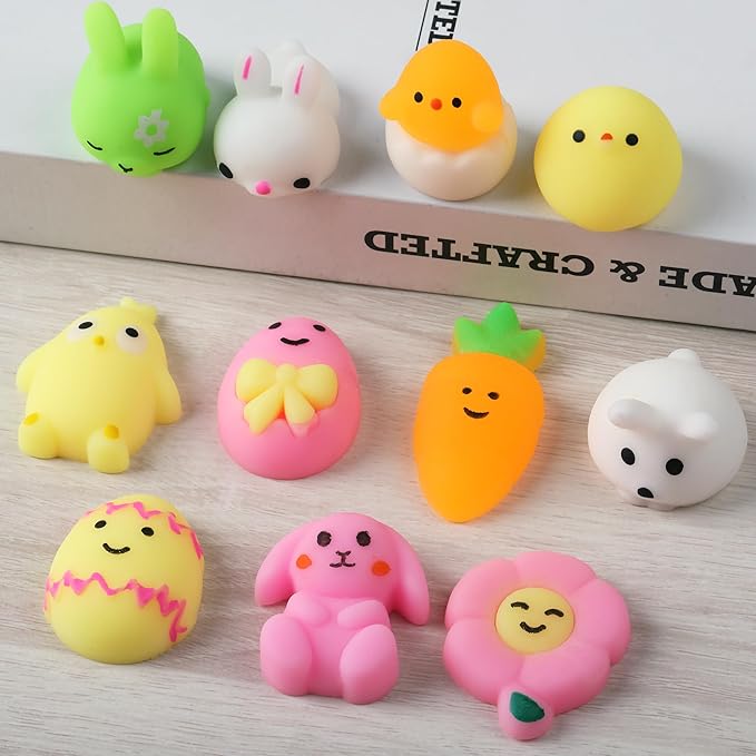 Mr. Pen- Easter Squishy Toys for Kids, 12 Pack, Washable Twistable Stretchy Squishies, Soft Stress Relief Sensory Toys for Squeezing, Easter Egg Fillers, Party Favors & Classroom Rewards