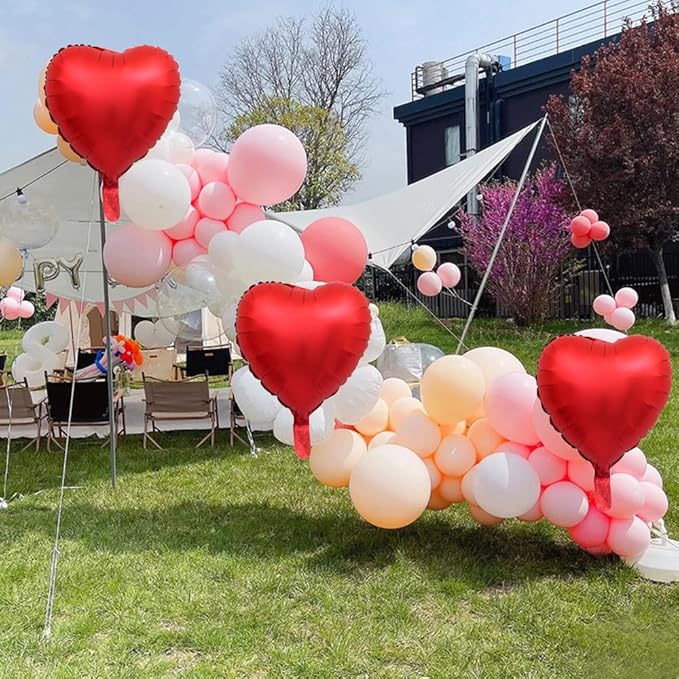 Valentines Balloons Love Balloons Red Heart Shape Foil Balloons for Valentine's Day Party Decorations Valentines Day Anniversary Wedding Valentines Decorations Decor Supplies 3pcs