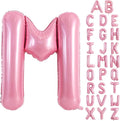 TONIFUL 40 Inch Large Pink Letter M Balloons Giant Foil Mylar Alphabet Balloon for Birthday Party Anniversary Baby Shower Wedding Supplies Decorations