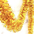 33Ft Christmas Tinsel Garland Shiny Thick Tinsel Xmas Tree Decor Metallic Twist Foil Garland for New Year Parties Birthday Party Thanksgiving Day Parade Floats Indoor Outdoor Supplies - Gold