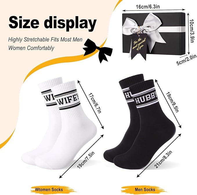 Bride Socks for Wedding Day 2 Pairs - Bridal Groom Socks Bride to Be Something Blue Cotton Ankle Sock with Gift Box
